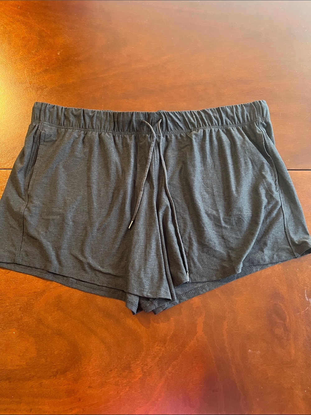 Athletic Works Charcoal Gray/black Buttercore Drawstring Lounge Shorts
